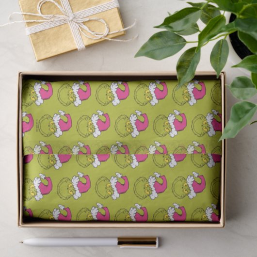 The Grinch in Pink Santa Hat Tissuepapier (Geschenk)