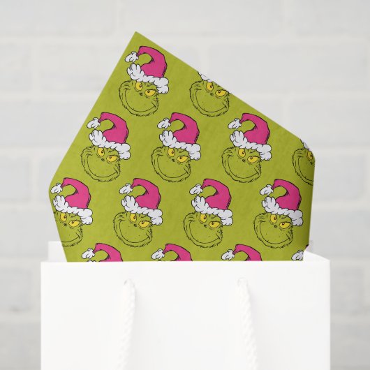 The Grinch in Pink Santa Hat Tissuepapier (Cadeauzakje)