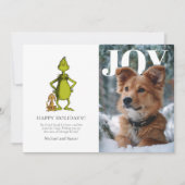The Grinch & Max Personalized Photo Holiday Card Feestdagenkaart (Voorkant)