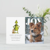 The Grinch & Max Personalized Photo Holiday Card Feestdagenkaart (Staand voorkant)