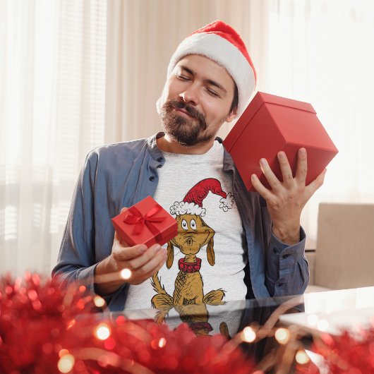 The Grinch | Max - Santa Hat Tri-Blend Shirt
