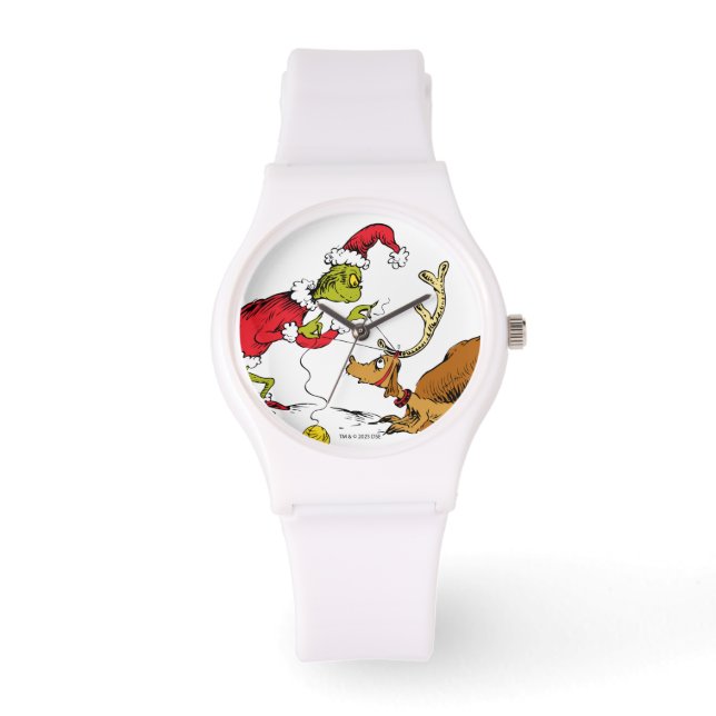 The Grinch Prepares Max the Reindeer Horloge (Voorkant)