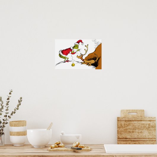 The Grinch Prepares Max the Reindeer Poster (Keuken)