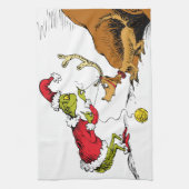 The Grinch Prepares Max the Reindeer Theedoek (Verticaal)