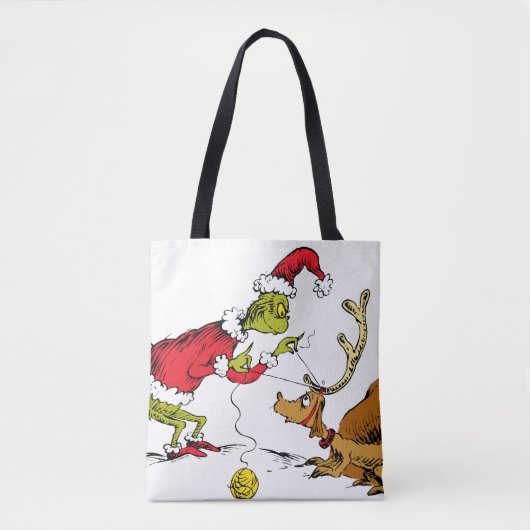 The Grinch Prepares Max the Reindeer Tote Bag (Voorkant)