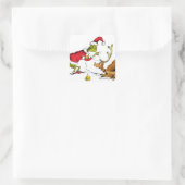 The Grinch Prepares Max the Reindeer Vierkante Sticker (Tas)