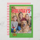 The Grinch's Max Personalized Photo Holiday Card Feestdagenkaart (Voorkant / Achterkant)