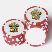 The Grind Never Lies Gold Motivational Design Poker Chips (Opstapeling)