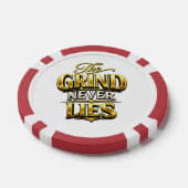 The Grind Never Lies Gold Motivational Design Poker Chips (Enkel)