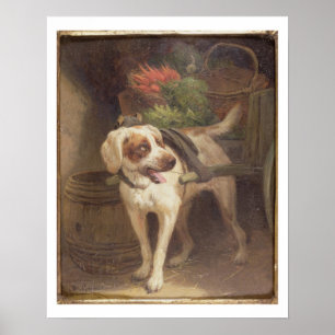 The Grocer's Dog (olie op het paneel) Poster