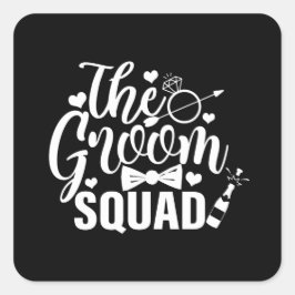 The Groom Squad 2 Vierkante Sticker