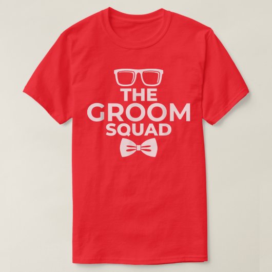 The Groom Squad Funny Wedding bachelor party T-shirt (Design voorkant)