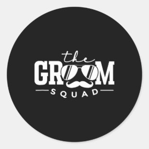 The Groom Squad Sungles Wedding Bachelor Party Gro Ronde Sticker