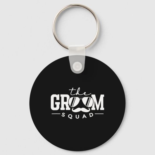 The Groom Squad Sungles Wedding Bachelor Party Gro Sleutelhanger (Voorkant)
