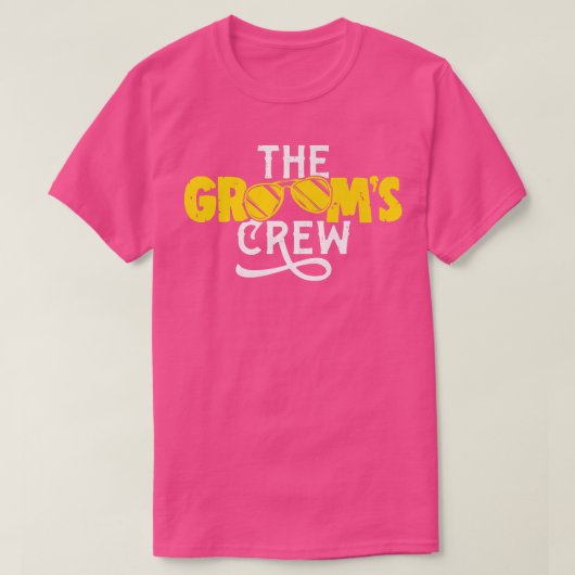 The Grooms Crew Wedding Funny Bachelor Party T-shirt (Design voorkant)