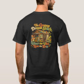 The Groovy Dream Shack: Heren Basic Donkere T-shir T-shirt (Achterkant)