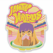 The Groovy Walrus - Retro Rock Vibes Sticker (Voorkant)