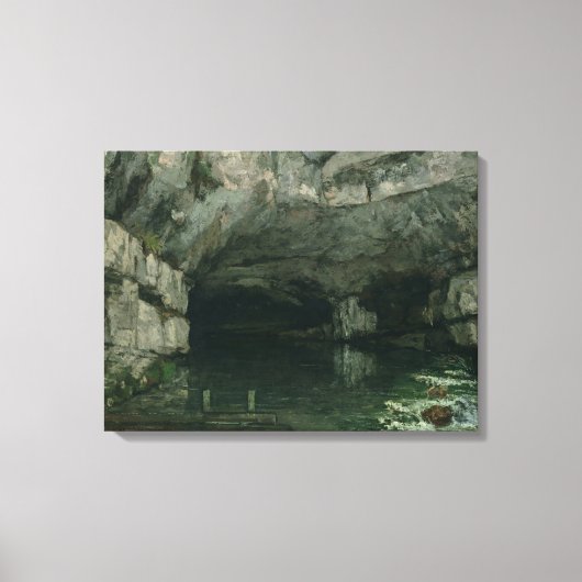 The Grotto of the Loue, 1864 Canvas Afdruk (Voorkant)