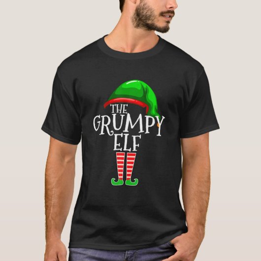 The Grumpy Elf Family Matching Group Kerstmis T-shirt (Voorkant)