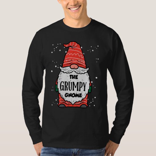 The Grumpy Gnome Xmas Matching Christmas For Famil T-shirt (Voorkant)
