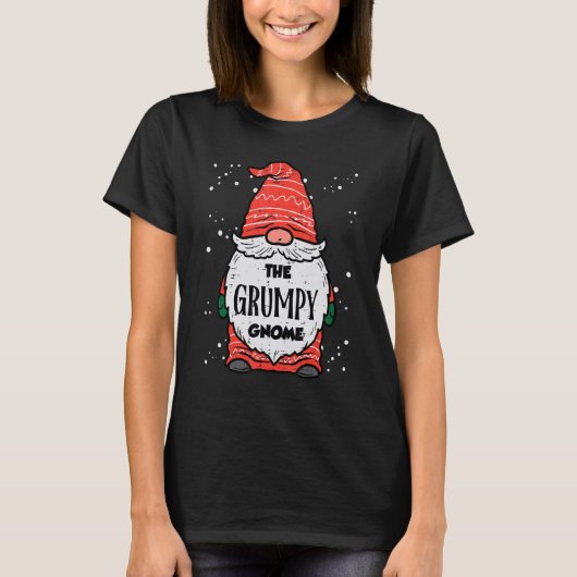 The Grumpy Gnome Xmas Matching Christmas For Famil T-shirt (Voorkant)