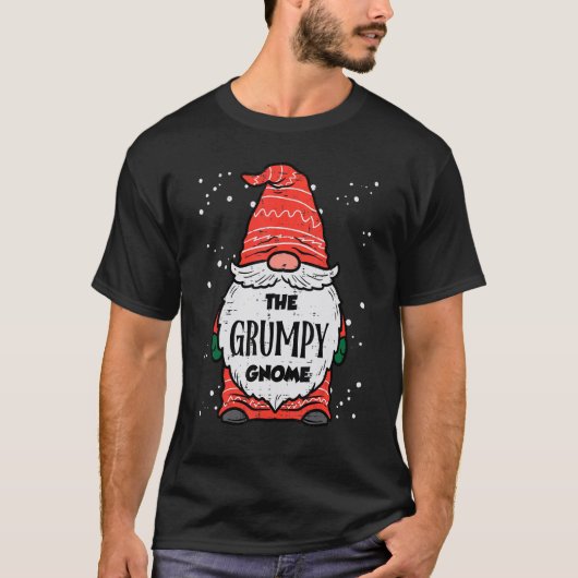 The Grumpy Gnome Xmas Matching Christmas For Famil T-shirt (Voorkant)