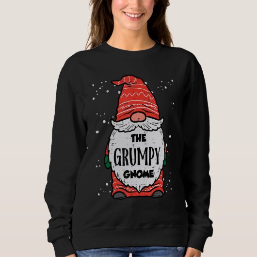 The Grumpy Gnome Xmas Matching Christmas For Famil Trui (Voorkant)