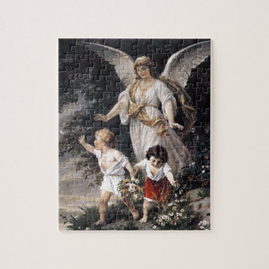 The Guardian Angel and Children,  schilderen. Legpuzzel (Verticaal)
