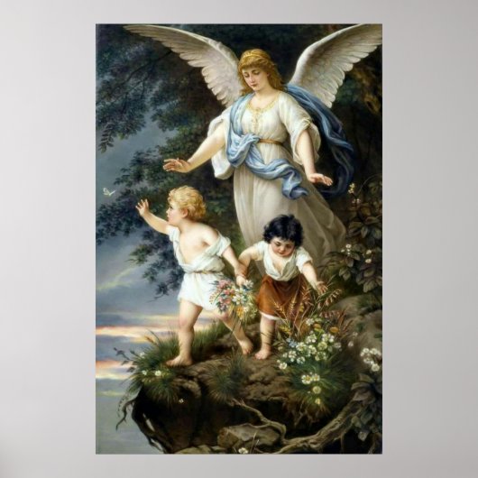 The Guardian Angel Bernhard Plockhorst Print (Voorkant)