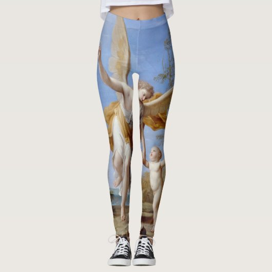 "The Guardian Angel" kunst leggings (Voorkant)