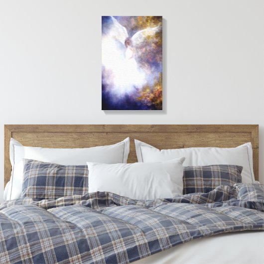 The Guardian, engelenprint Canvas Afdruk (Insitu (Slaapkamer))