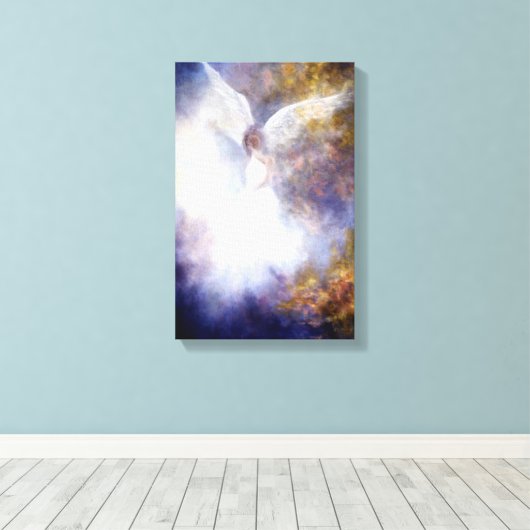 The Guardian, engelenprint Canvas Afdruk (Insitu (Houten vloer))