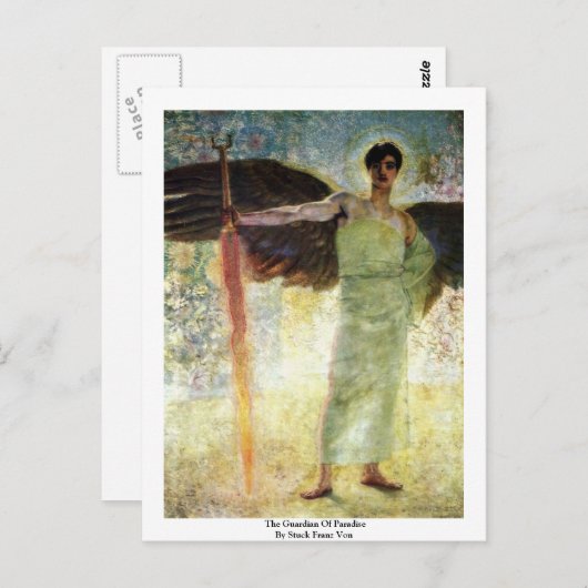 The Guardian of Paradise by Stuck Franz von Briefkaart (Voorkant / Achterkant)