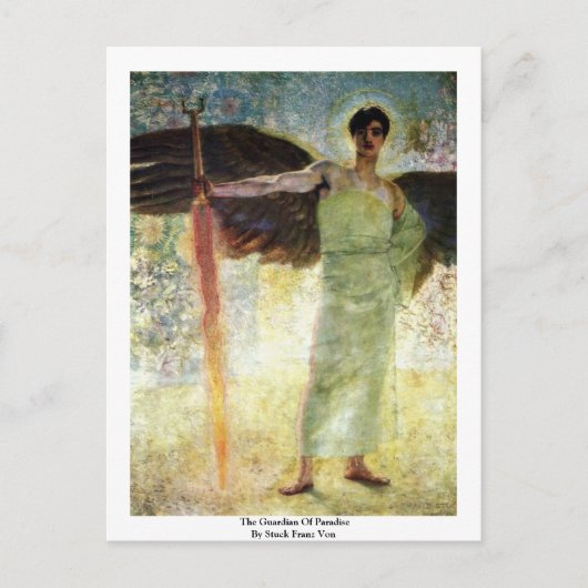 The Guardian of Paradise by Stuck Franz von Briefkaart (Voorkant)
