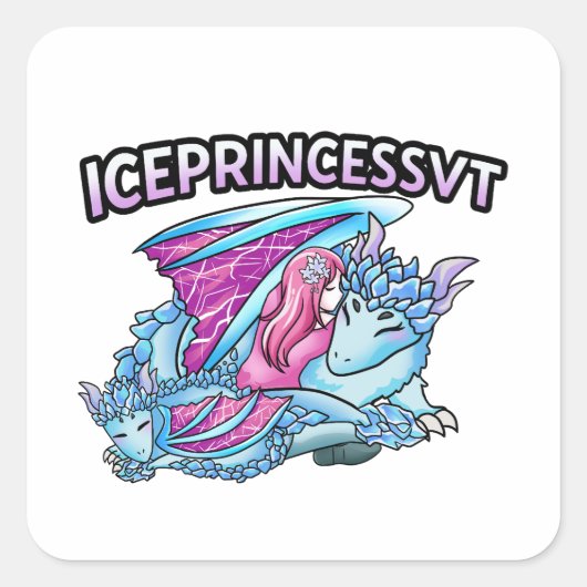 The Guardian's Embrace  Vierkante Sticker (Voorkant)