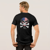 The Gulf of America Skull and Crossbones Salt Gear Tri-Blend Shirt (Achterkant volledig)