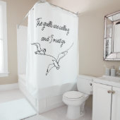 The gulls are calling and I must go Seagull art Douchegordijn (In situ)