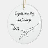 The gulls are calling and I must go Seagull art Keramisch Ornament (Links)