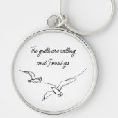 The gulls are calling and I must go Seagull art  Sleutelhanger (Voorkant)