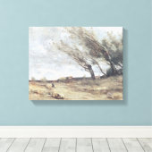 The Gust of Wind, c.1865-70 Canvas Afdruk (Insitu (Houten vloer))