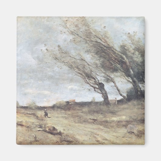 The Gust of Wind, c.1865-70 Magneet (Voorkant)