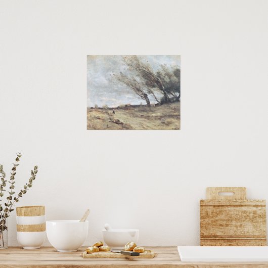 The Gust of Wind, c.1865-70 Poster (Keuken)