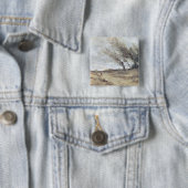 The Gust of Wind, c.1865-70 Vierkante Button 5,1 Cm (In situ)