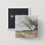 The Gust of Wind, c.1865-70 Vierkante Button 5,1 Cm (Voorkant /achterkant)