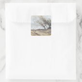The Gust of Wind, c.1865-70 Vierkante Sticker (Tas)