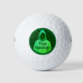 'The Hacker' Golfer: Grappige aangepaste tekst voo Golfballen (Voorkant)