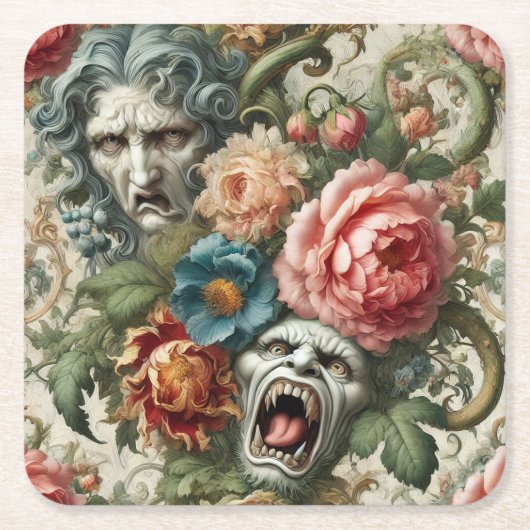 The Hag & the Howl – Gothic Victorian Kartonnen Onderzetters (Voorkant)