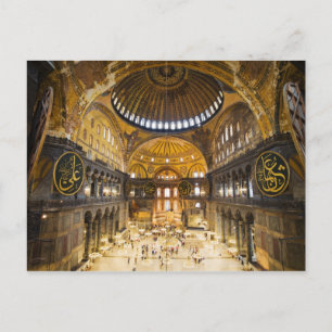 The Hagia Sophia Interior in Istanbul Briefkaart