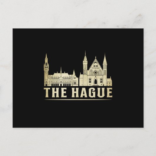 The Hague City Cityscape Skyline Trip Funny Gift Briefkaart (Voorkant)