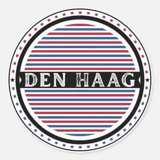 The Hague City Pride Emblem – Dutch Identity Ronde Sticker (Voorkant)